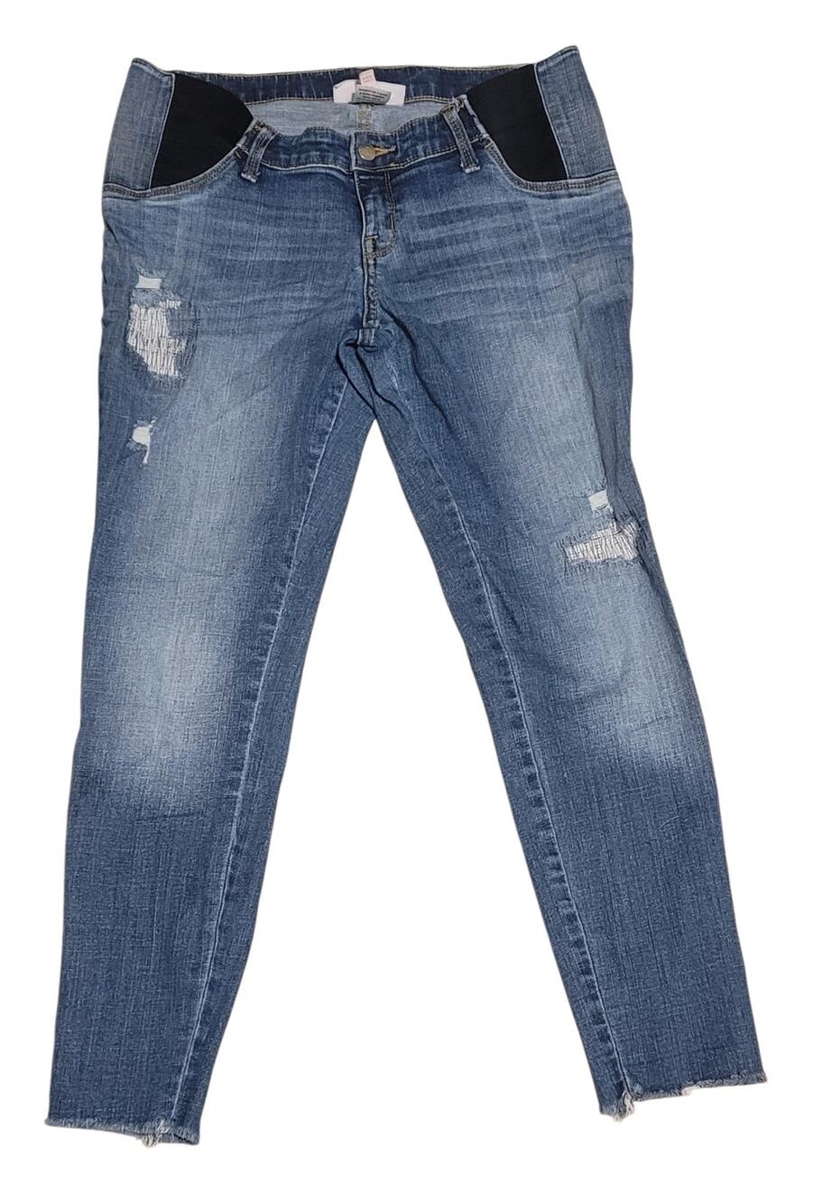 Isabel Women's Maternity Low-Rise Distressed  Skinny Denim Jeggings Size 8 EUC